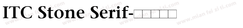 ITC Stone Serif字体转换